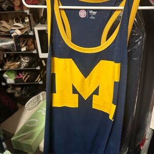 Blue and Yellow Women's Tank Top